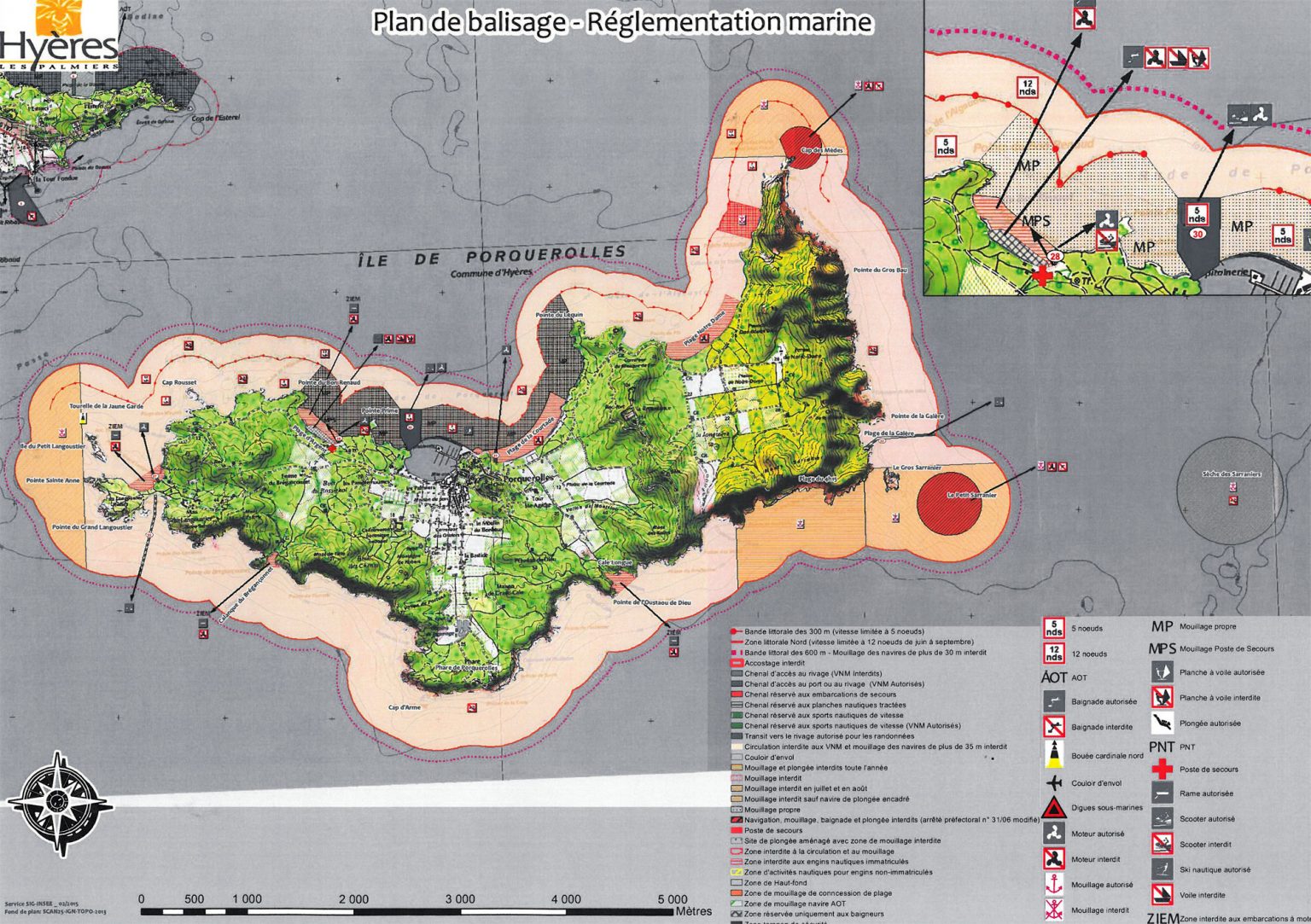 Plan De Balisage Estival De La Ville D Hyeres - Porquerolles